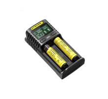 Зарядний пристрій універсальний Nitecore Digicharger UM2, 2 канали, LCD дисплей, підтримує Li-ion, Ni-MH та Ni-Cd AA (R6), ААA (R03), С (R14)