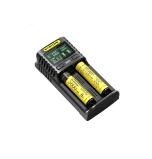 Зарядний пристрій універсальний Nitecore Digicharger UM2, 2 канали, LCD дисплей, підтримує Li-ion, Ni-MH та Ni-Cd AA (R6), ААA (R03), С (R14)