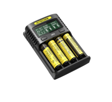 Зарядний пристрій універсальний Nitecore Digicharger UM4, 4 канали, LCD дисплей, підтримує Li-ion, Ni-MH і Ni-Cd AA (R6), ААA (R03), С (R14)