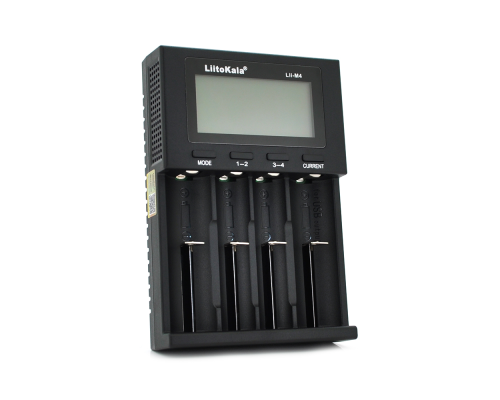 ЗУ універсальне Liitokala Lii-M4, 4 канали, 5V Type C, LED display, підтримує Li-ion, 3.7V/1.2V AA/AAA 18650/26650/16340/14500/10440/18500
