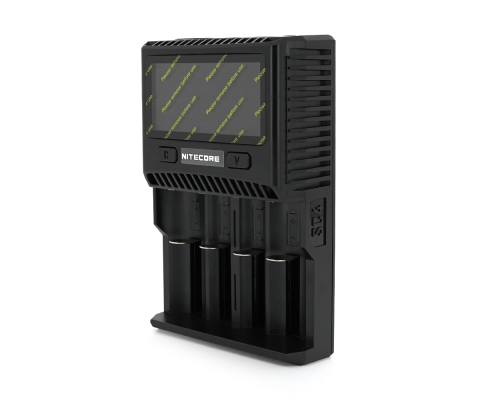 Зарядний пристрій універсальний Nitecore SC4, 4 канали, LCD дисплей, підтримує Li-ion, Ni-MH та Ni-Cd AA (R6), ААA (R03), AAAA, С (R14), 3A