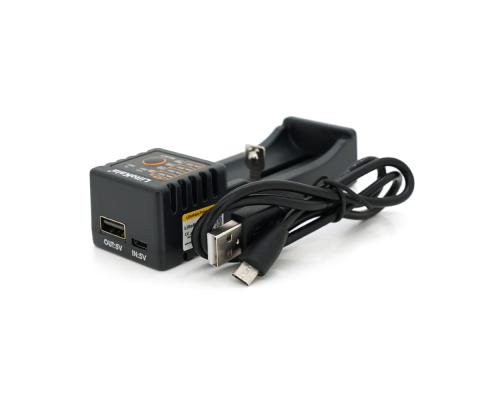 ЗУ універсальне Liitokala Lii-100, 1 канал, LED дисплей, USB, підтримує Li-ion, Ni-MH та Ni-Cd AA (R6), ААA (R03), AAAA, С (R14)
