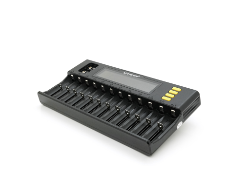 ЗУ універсальне Liitokala Lii-S12, 12+2 каналів, Ni-Mh/Li-ion/LiFePo4/крона, 220V/12V, LED+LCD, Box