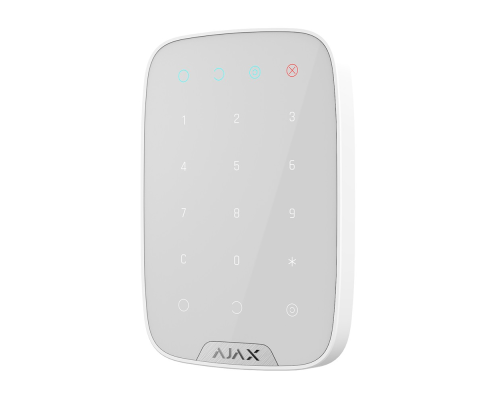 Бездротова сенсорна клавіатура Ajax KeyPad white Бездротова сенсорна клавіатура Ajax KeyPad white