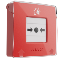 Бездротова настінна кнопка для активації пожежної тривоги Ajax ManualCallPoint (Red)