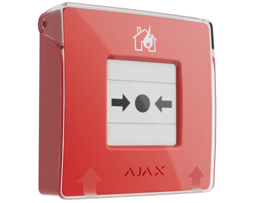 Бездротова настінна кнопка для активації пожежної тривоги Ajax ManualCallPoint (Red) Бездротова настінна кнопка для активації пожежної тривоги Ajax ManualCallPoint (Red)