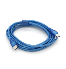 Кабель USB 2.0 RITAR AM/AM, 5.0m, прозорий синій