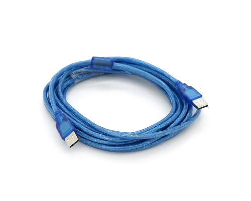 Кабель USB 2.0 RITAR AM/AM, 5.0m, прозорий синій