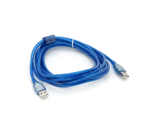 Кабель USB 2.0 RITAR AM / AM, 3.0m, прозорий синій