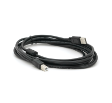 Кабель USB 2.0 AM/BM, 3.0m, 1 ферит, Black, Пакет Q200