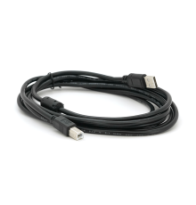 Кабель USB 2.0 AM/BM, 3.0m, 1 ферит, Black, Пакет Q200