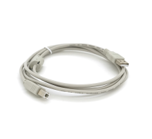 Кабель USB 2.0 AM/BM 1 ferite, пакет, довжина 1,8 м., білий