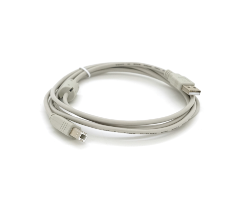 Кабель USB 2.0 AM/BM 1 ferite, пакет, довжина 1,8 м., білий