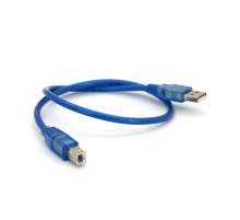 Кабель USB 2.0 RITAR AM / BM, 0.5m, прозорий синій