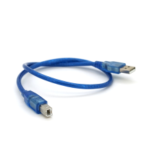 Кабель USB 2.0 RITAR AM / BM, 0.5m, прозорий синій