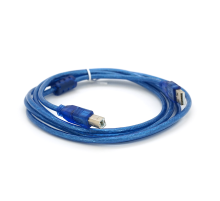 Кабель USB 2.0 RITAR AM / BM, 2.0m, 1 ферит, прозорий синій