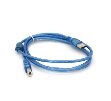 Кабель USB 2.0 AM / BM, 1.5m, 2 ферита, прозорий