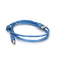 Кабель USB 2.0 AM / BM, 1.5m, 2 ферита, прозорий