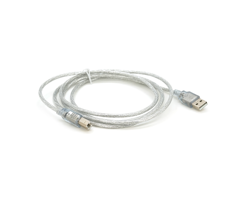 Кабель USB 2.0 AM/BM, 1.8m, прозорий