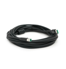 Кабель USB 2.0 VegGieg AM/BM, 5.0m, 1 ферит, Black, Q120