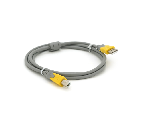 Кабель USB 2.0 V-Link AM / BM, 1.5m, 1 ферит, Grey / Yellow