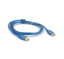 Кабель USB 2.0 RITAR AM/BM, 1.5m, 1 ферит, синій прозорий, Q500