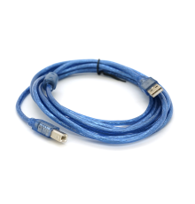 Кабель USB 2.0 RITAR AM/BM, 3.0m, 1 ферит, прозорий синій