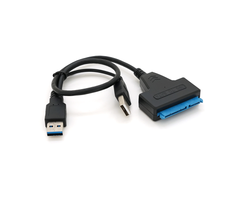 Кабель Usb 3.0 AM + USB 2.0 to SATA black 0.1m для HDD / SSD дисків Кабель Usb 3.0 AM + USB 2.0 to SATA black 0.1m для HDD / SSD дисків