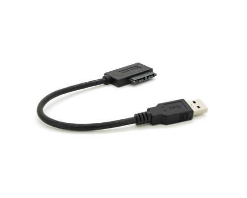 Кабель Usb 3.0 AM to SATA black 0.12m для ODD приводів Кабель Usb 3.0 AM to SATA black 0.12m для ODD приводів