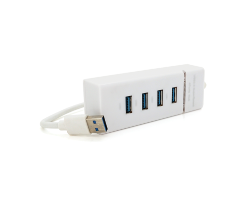 Хаб USB 3.0 UH-303, 4 порти, підтримка до 1TB, White, Blister Хаб USB 3.0 UH-303, 4 порти, підтримка до 1TB, White, Blister