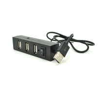 Хаб YT-HUB4-B USB 2.0 4 порти, Black, 480Mbts живлення від USB, Blister Q200 Хаб YT-HUB4-B USB 2.0 4 порти, Black, 480Mbts живлення від USB, Blister Q200