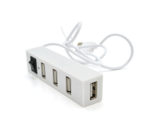 Хаб YT-HUB4-W USB 2.0 4 порти, White, 480Mbts живлення від USB, Blister Q200