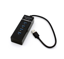 Хаб USB 3.0 UH-303, 4 порту, підтримка до 1TB, Black, Blister