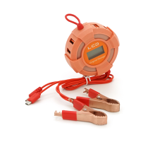 Портативний HUB із крокодилами на 8*USB2.0+LCD, живлення 12В, Red, Box