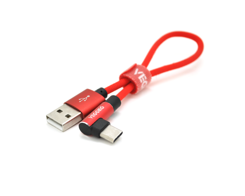 Кабель VEGGIEG UT-20R, Type-C, 2.4A, Red, довжина 0,2 м, BOX Кабель VEGGIEG UT-20R, Type-C, 2.4A, Red, довжина 0,2 м, BOX