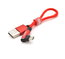 Кабель VEGGIEG UA-20R, Micro-USB, 2.4A, Black, Red, довжина 0,2 м, BOX