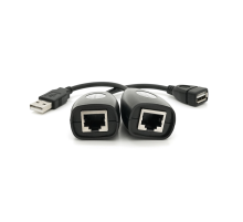 Подовжувач USB 2.0 сигналу по F / UTP до 50 метрів, RJ-45 to AM + RJ-45, Blister Q100