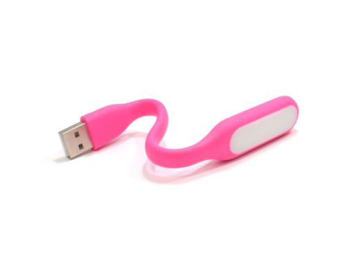 Ліхтарик гибкий для ноутбука LED USB, Pink, OEM