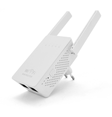 Підсилювач WiFi сигналу з 2-ма вбудованими антенами LV-WR02ES, живлення 220V, 300Mbps, IEEE 802.11b / g / n, 2.4-2.4835GHz, BOX