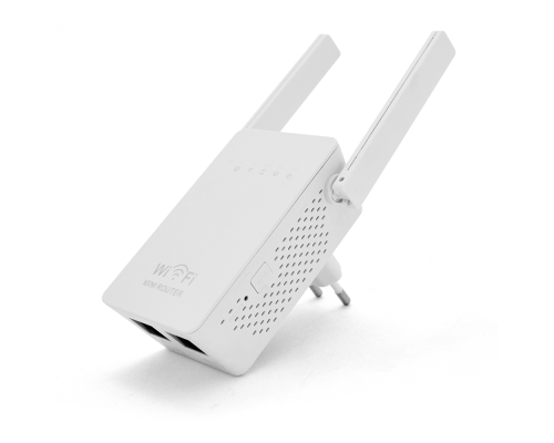 Підсилювач WiFi сигналу з 2-ма вбудованими антенами LV-WR02ES, живлення 220V, 300Mbps, IEEE 802.11b / g / n, 2.4-2.4835GHz, BOX