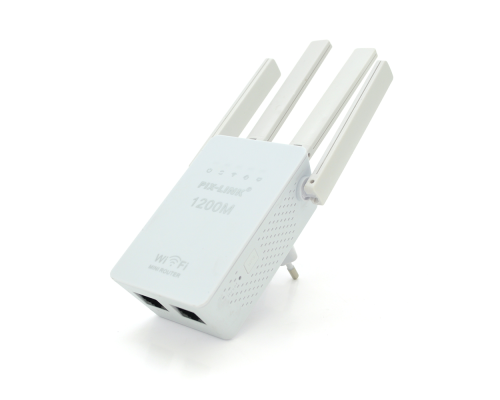 Підсилювач WiFi сигналу з 4-ма антенами LV-WR02EQ, живлення 220V, 300Mbps, IEEE 802.11b/g/n, 2.4-2.4835GHz, BOX