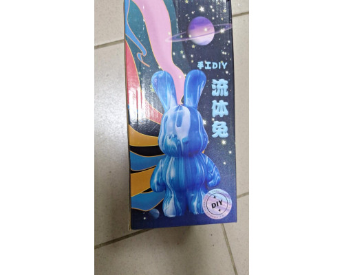 УЦЕНКА! Флюидный медвежонок fluid bear bearbrick, 23 см, с красками BLUE (Плохая упаковка 2355)