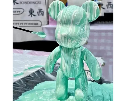 УЦЕНКА! Флюидный медвежонок fluid bear bearbrick, 23 см, с красками BLUE (Плохая упаковка 2355)