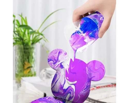 УЦЕНКА! Флюидный медвежонок fluid bear bearbrick, 23 см, с красками BLUE (Плохая упаковка 2355)