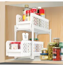 ОЧЕНКА! Органайзер Portable 2 Tier Basket Drawers (Плохе паковання 2863)