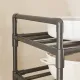ОЧЕНКА! Полиця-стелаж підлогова 138×42×32 см на коліщатках TVT-03 Чорна 4 яруси (Плохе паковання 2864)