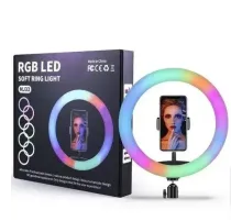 ОЧЕНКА! Світлодіодна кільцева LED-лампа для селфи, фото та відео RGB MJ33 (33 см) (Триця на корпусі 2937)