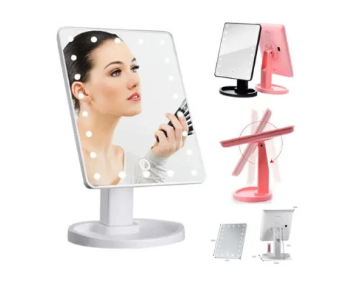 ОЧЕНКА! Дзеркало настільне з підсвіткою LED — бренд Large Led Mirror (Триця на дзеркалі 2592)