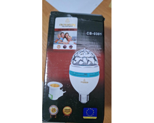 УЦЕНКА! Диско лампа Crownberg CB-0301 (плохая упаковка 694) УЦЕНКА! Диско лампа Crownberg CB-0301 (плохая упаковка 694)
