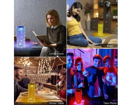 ОЧЕНКА! Настільна акумуляторна лампа з пультом 22 см нічник Троянда RGB Crystal Rose. (Плохе паковання 2867) ОЧЕНКА! Настільна акумуляторна лампа з пультом 22 см нічник Троянда RGB Crystal Rose. (Плохе паковання 2867)
